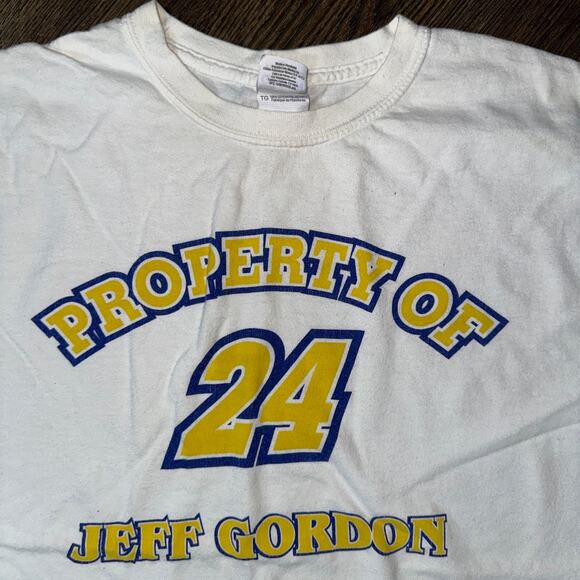 Vtg Y2K Property of Jeff Gordon 24 White SS T Shirt - Picture 2 of 8
